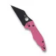 Spyderco YoJumbo Sprint Run Folding Knife - 3.98" Black DLC CPM-S30V Blade Pink G10 Handle Cyclaire Knives and Tools