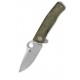 Spyderco SpyMyto Folding Knife - 3.32" M398 Blade Green Canvas Micarta and Titanium Handle