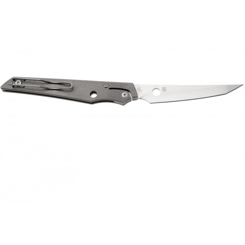 Spyderco COBOL Folding Knife -  3.63" M390 Tanto Blade Machined Titanium Handle