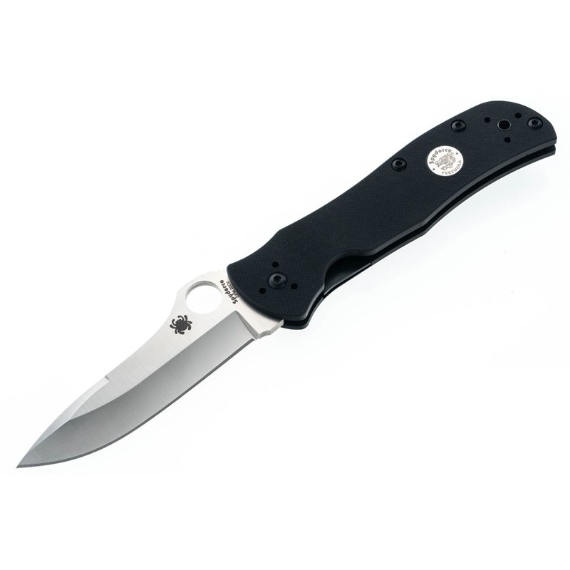 Spyderco Starmate Sprint Run Folding Knife - 3.74" CPM-20CV Stainless Steel Blade Black G10 Handle