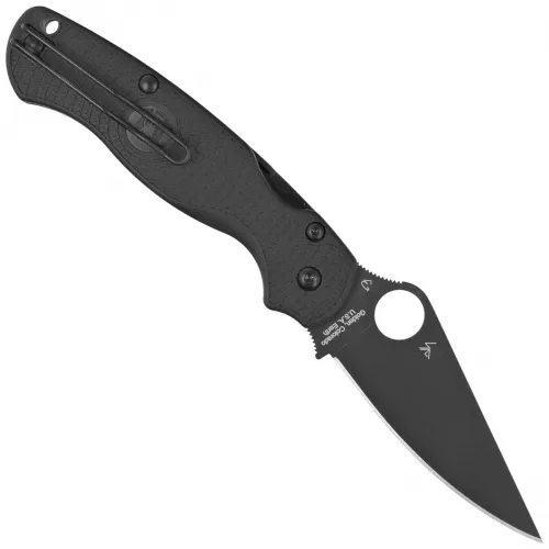 Spyderco Paramilitary 2 Lightweight Folding Knife - 3.47" CTS-BD1N DLC Blade Black FRN Handle