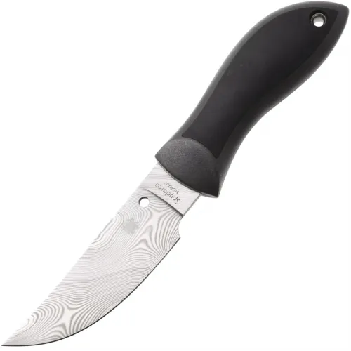 Spyderco Upswept Moran Gray Damasteel Sprint Run - 3.92" DS93X Damasteel Blade FRN with Kraton Handle