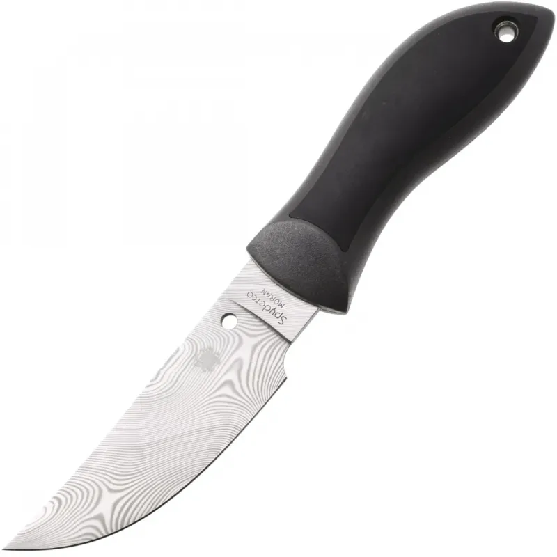 Spyderco Upswept Moran Gray Damasteel Sprint Run - 3.92" DS93X Damasteel Blade FRN with Kraton Handle