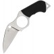 Spyderco Sal Glesser Swick 5 Large Hole Fixed Blade Neck Knife - 2.73" LC200N Wharncliffe Plain Blade Black G10 Handle