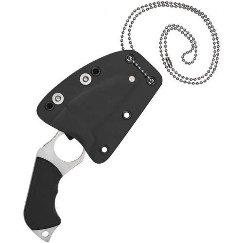 Spyderco Swick 6 Small Hole Neck Knife - 2.7" LC200N Wharncliffe Blade Black G10