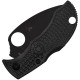 Spyderco Manbug Folding Knife - 1.9" Black VG10 Stainless Wharncliffe Shaped Plain Blade Black FRN Handle