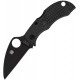 Spyderco Manbug Folding Knife - 1.9" Black VG10 Stainless Wharncliffe Shaped Plain Blade Black FRN Handle