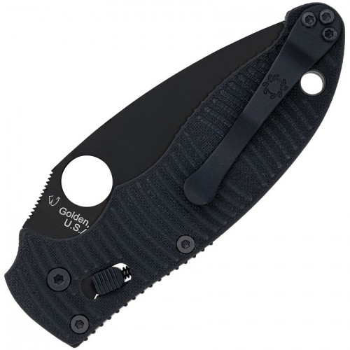 Spyderco Manix 2 Salt Pocket Knife - 3.37" Black DLC Magnacut Blade Black G10 Handle
