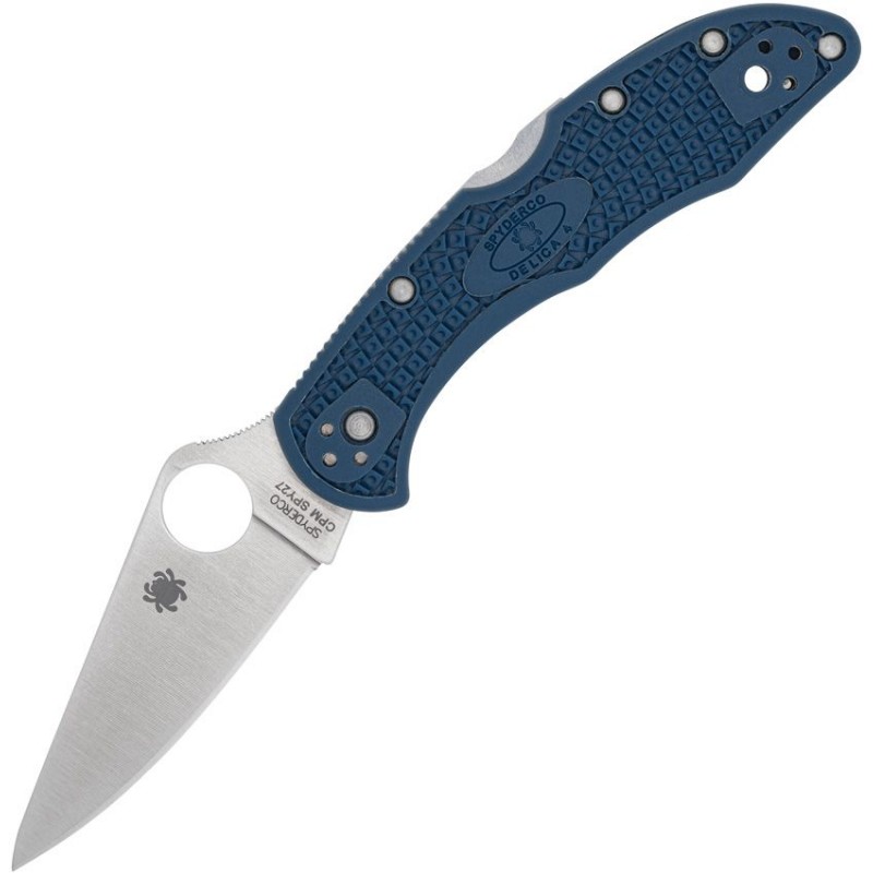 Spyderco Delica 4 Lightweight Folding Knife - 2.9" CPM-SPY27 Blade Cobalt Blue FRN Handle