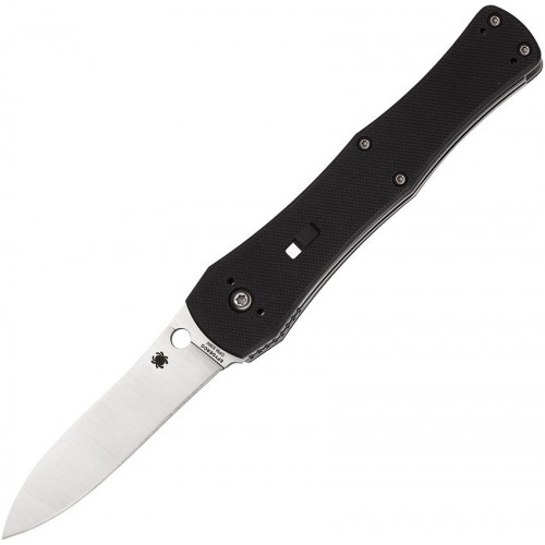 Spyderco JaniSong Folding Knife - 3.28" CPM-S30V Spear Point Blade Black G10 Handle