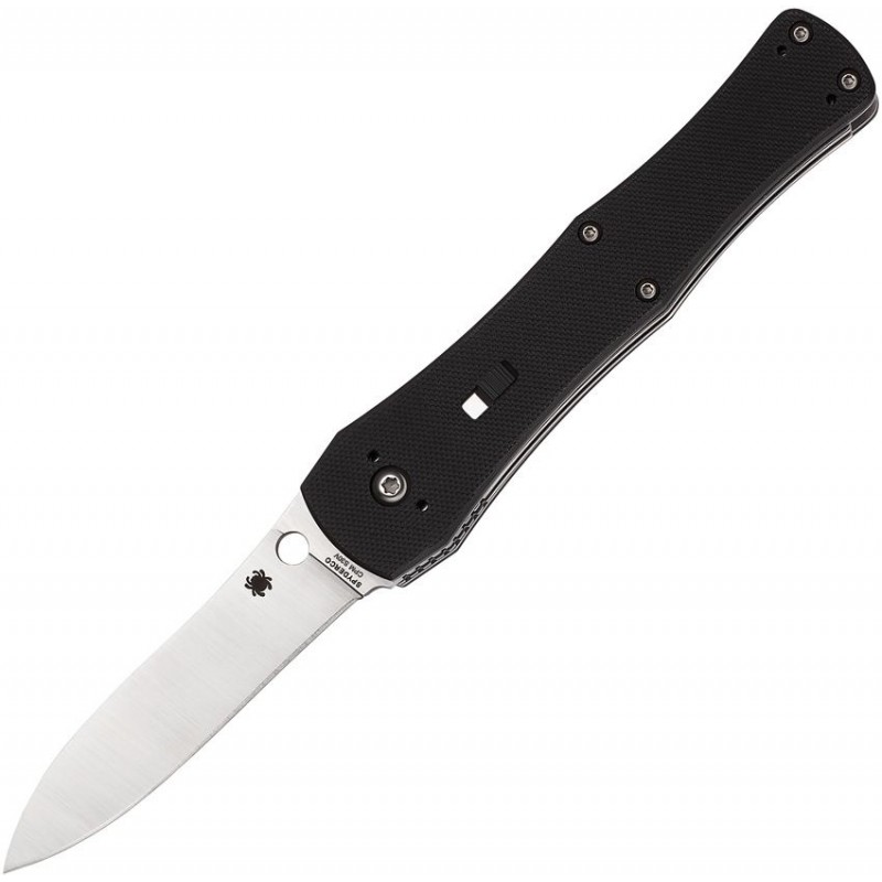 Spyderco JaniSong Folding Knife - 3.28" S30V Spear Point Blade Black G10 Handle