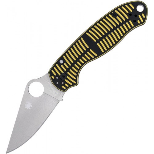 Spyderco Paramilitary 3 Salt Folding Knife - 2.92" CPM-MagnaCut Satin Plain Blade Yellow and Black G10 Handle