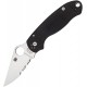 Spyderco Paramilitary 3 Folding Knife - 3" CPM-S45VN Part Serrated Blade Black G10 Handle