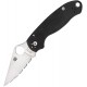 Spyderco Paramilitary 3 Folding Knife - 3" CPM-S45VN Spyderedge Serrated Blade Black G10 Handle