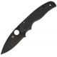 Spyderco Shaman Salt Folding Knife - 3.58" CPM-MagnaCut Black DLC Plain Blade Black G10 Handle