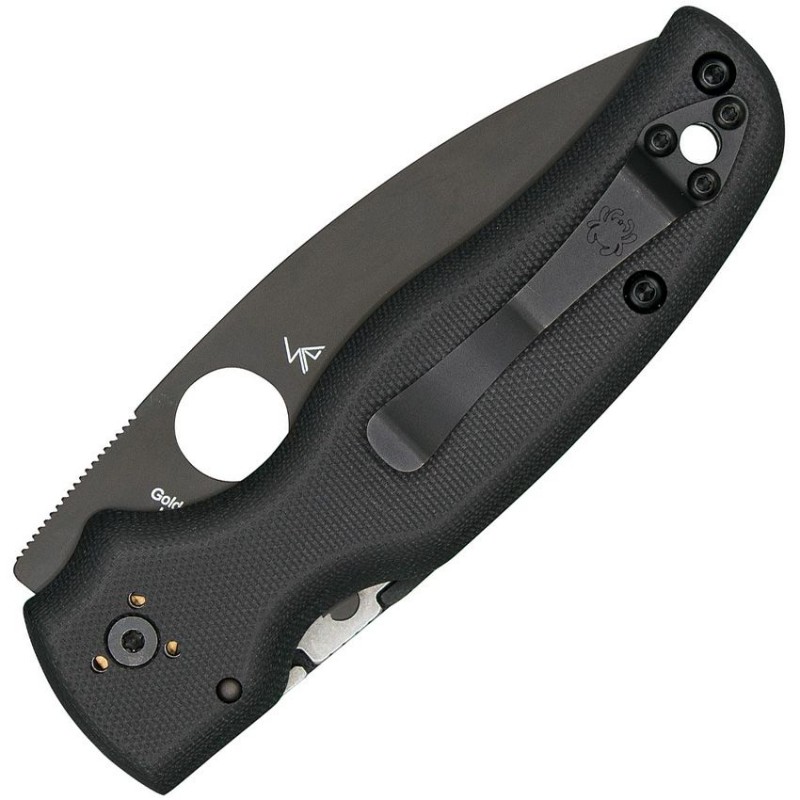 Spyderco Shaman Folding Knife - 3.58" CPM-S30V Black Plain Blade Matte Black G10 Handle