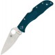 Spyderco Endela Lightweight Folding Knife - 3.41" K390 Satin Plain Blade Blue FRN Handle