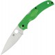 Spyderco Native Chief Lightweight Salt Folding Knife - 4.02" LC200N Plain Blade Green FRN Handle