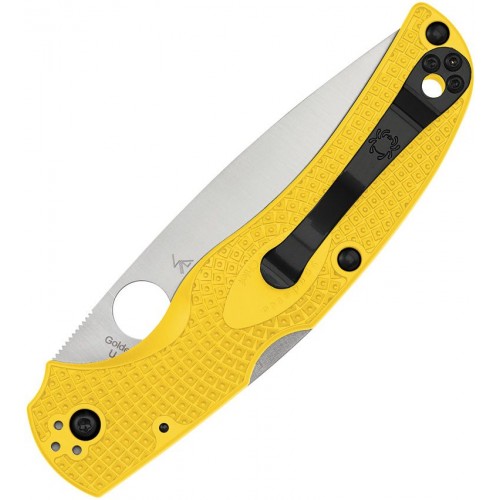 Spyderco Native Chief Lightweight Salt Folding Knife - 4" CPM-MagnaCut Plain Blade Yellow FRN Handle