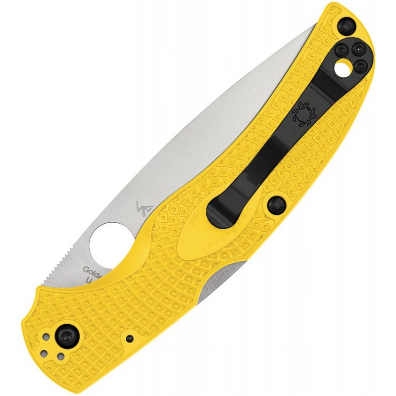 Spyderco Native Chief Lightweight Salt Folding Knife - 4.02" CPM-MagnaCut Plain Blade Yellow FRN Handle