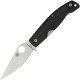 Spyderco Pattadese Ethnic Series Folding Knife - 3.16" M390 Satin Blade Contoured Black G10 Handle