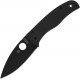 Spyderco Bodacious Folding Knife - 3.66" S30V Black Leaf Shaped Plain Blade Smooth Black G10 Handle