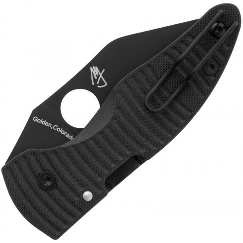 Spyderco MicroJimbo Salt Folding Knife - 2.45" Black DLC MagnaCut Blade Black G10 Handle