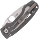 Spyderco PITS 2 UK EDC Folding Knife - 2.74" M398 Satin Drop Point Blade Skeletonized Titanium Handle