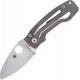 Spyderco PITS 2 UK EDC Folding Knife - 2.74" M398 Satin Drop Point Blade Skeletonized Titanium Handle