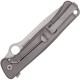 Spyderco Slym Frame Lock Pocket Knife - 3.42" M390 Blade Gray PVD Titanium Handle with Polar Dark Matter FatCarbon Inlay