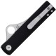 Spyderco Essenza Folding Knife - 3.19" N690Co Satin Straight Back Blade Black Aluminum Handle