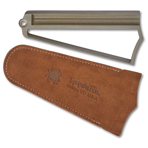 Spyderco Webfoot Knife Sharpener with ABS Base and Suede Pouch