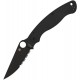 Spyderco Military 2 Compression Lock Folding Knife - 4" S30V Black Combo Blade Black G10 Handle