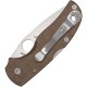 Spyderco Native 5 Folding Knife - 2.95" CPM-CruWear Plain Blade Brown Canvas Micarta Handle