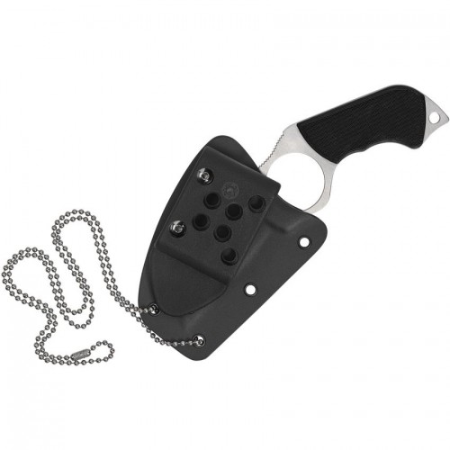 Spyderco Swick 5 Large Hole Neck Knife - 2.7" LC200N SpyderEdge Wharncliffe Blade Black G10 Handle