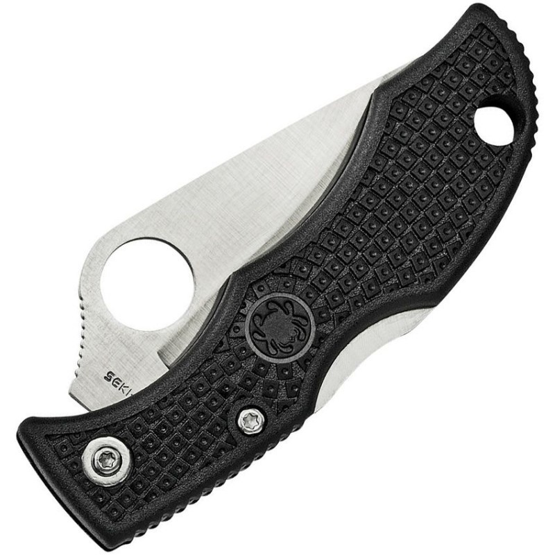 Spyderco Ladybug 3 Key Ring Knife - 1.938" VG10 Plain Blade Black FRN Handle