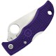 Spyderco Ladybug 3 Key Ring Knife - 1.938" VG10 Plain Blade Purple FRN Handle