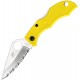 Spyderco Ladybug 3 Salt Key Ring Knife - 1.938" H2 Serrated Blade Yellow FRN Handle