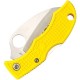 Spyderco Ladybug 3 Salt Key Ring Knife - 1.938" H1 Hawkbill Serrated Blade Yellow FRN Handle
