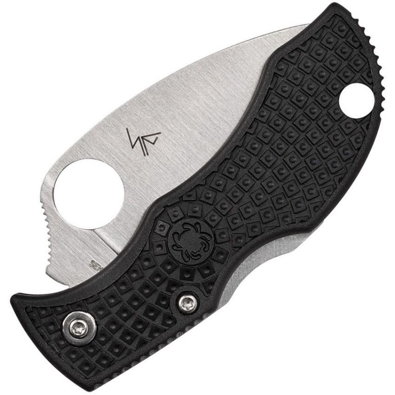 Spyderco Manbug Folding Knife - 1.9" VG10 Stainless Wharncliffe Shaped Plain Blade Black FRN Handle