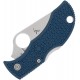 Spyderco Manbug Folding Knife - 1.96" CPM-SPY27 Satin Plain Blade Cobalt Blue FRN Handles