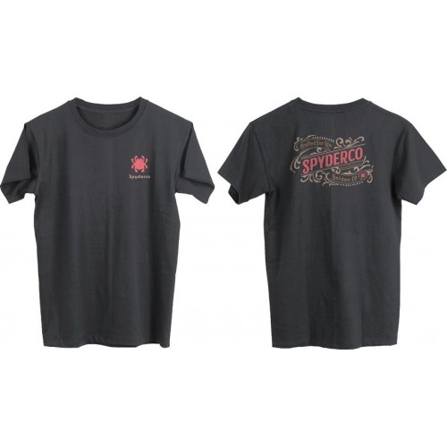 Official Spyderco Western Unisex T-Shirt Charcoal Gray Large