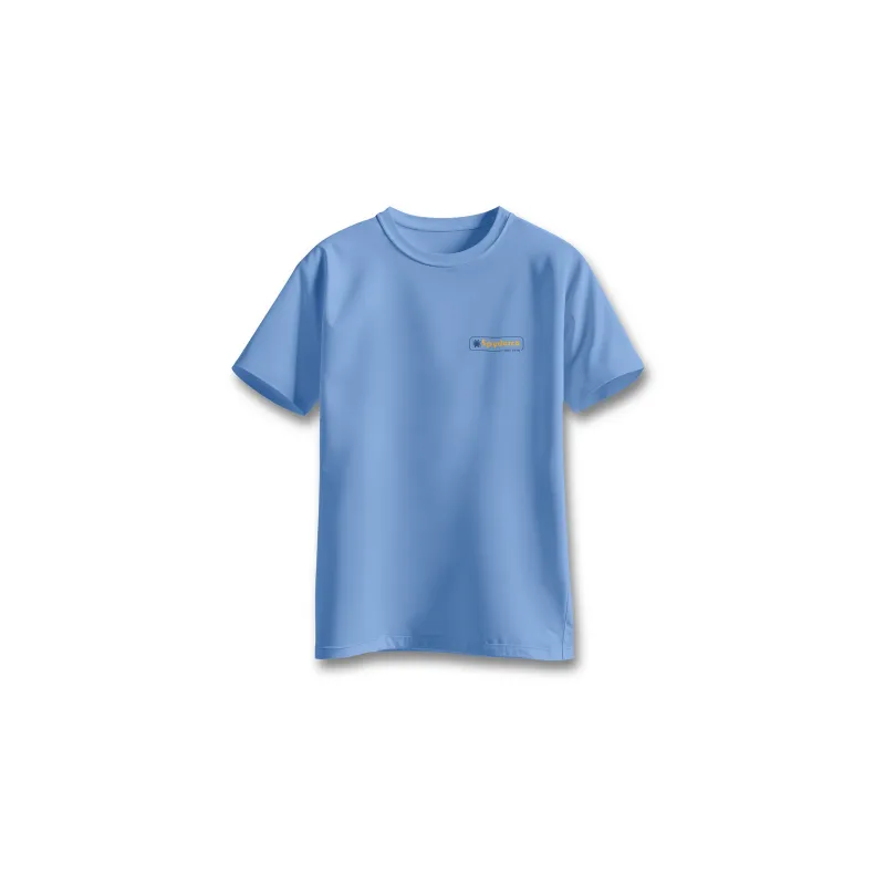 Official Spyderco Vintage Knife Character T-Shirt Blue - XXLarge Cyclaire Knives and Tools