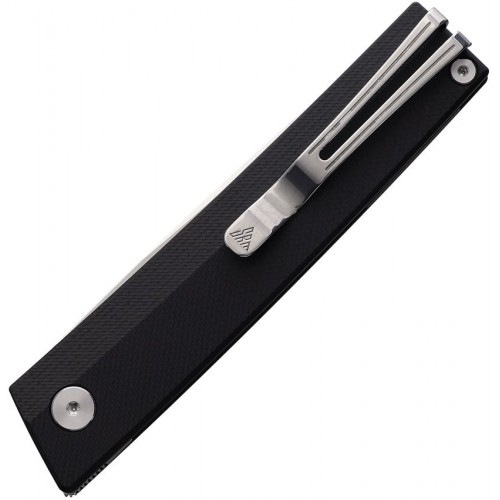 SRM Knives 401LGB Gent Pocket Knife - 3.25" Stainless Steel Blade Black G10 Handle