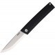 SRM Knives 401LGB Gent Pocket Knife - 3.25" Stainless Steel Blade Black G10 Handle