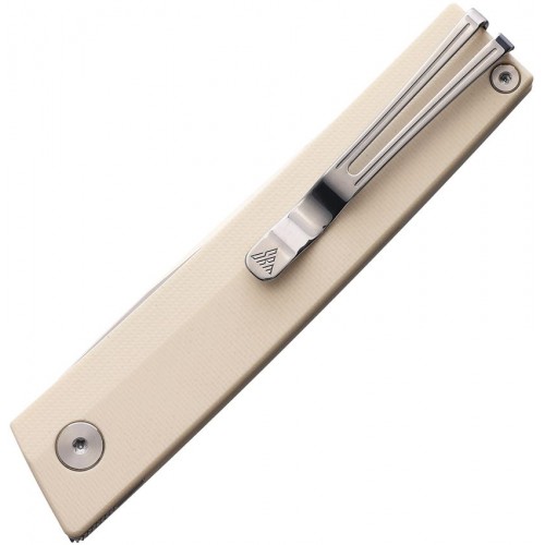 SRM Knives 401LGT Gent Pocket Knife - 3.25" Stainless Steel Blade Tan G10 Handle
