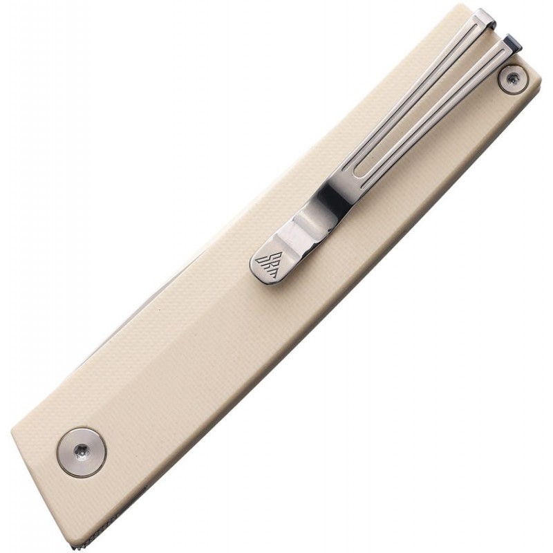 SRM Knives 401LGT Gent Pocket Knife - 3.25" Stainless Steel Blade Tan G10 Handle