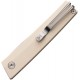 SRM Knives 401LGT Gent Pocket Knife - 3.25" Stainless Steel Blade Tan G10 Handle