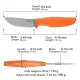 SRM Knives Fossa Fixed Blade Knife - 3.44" 14C28N Blade Orange G10 Handle Cyclaire Knives and Tools