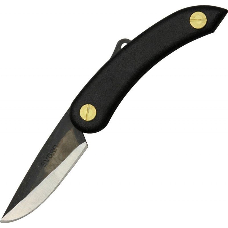 Svord Mini Peasant UK EDC Knife - 2.5" Carbon Steel Blade Black Handle
